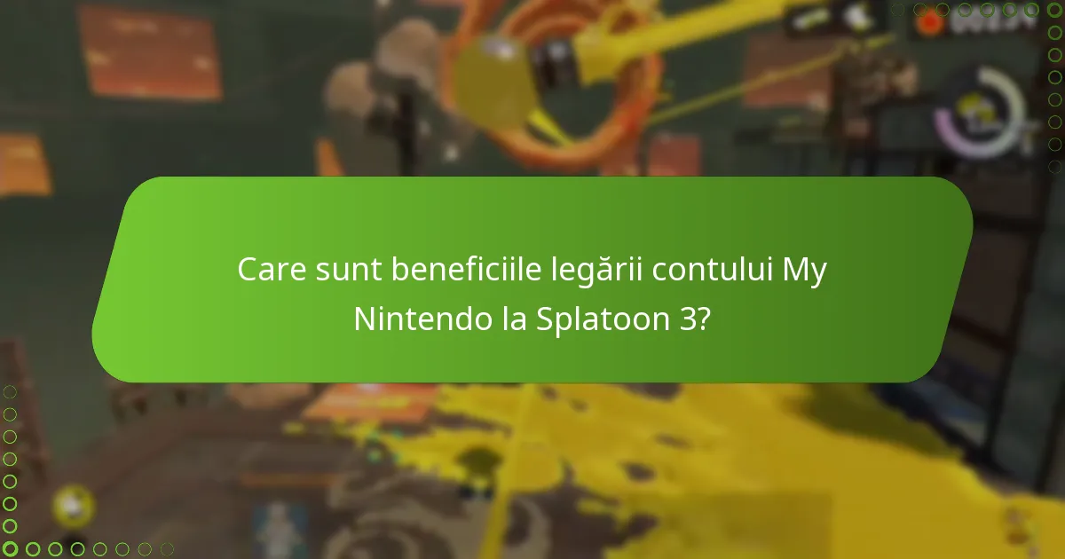 Cum îmi leg contul My Nintendo la Splatoon 3?