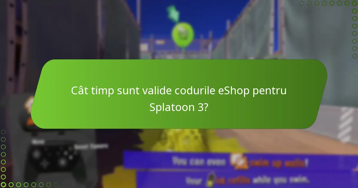 Unde pot găsi coduri eShop valide pentru Splatoon 3?