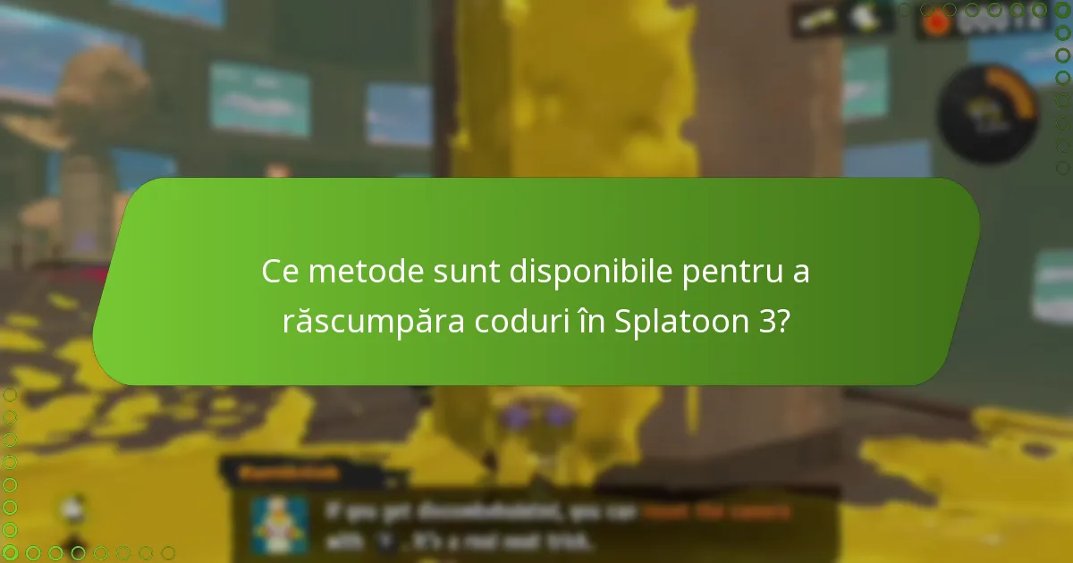Ce metode sunt disponibile pentru a răscumpăra coduri în Splatoon 3?